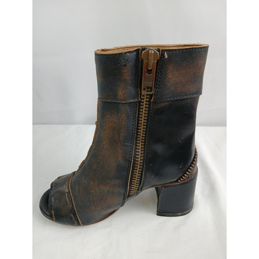 Firebird Zombi Booties Open Toe Steampunk Distressed Boho Women's Size 5 - Picture 7 of 9